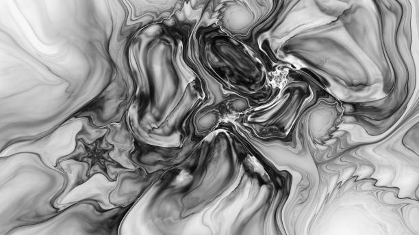 istock Monochrome abstract fractal illustration 691567102