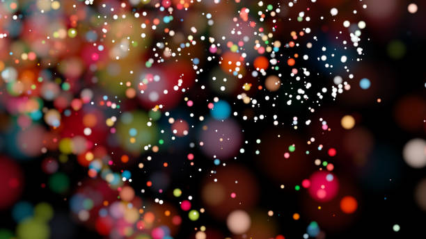 istock Beautiful colorful bokeh blurred background defocused lights 691567166