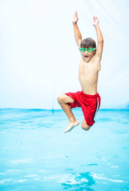istock Kid having a good time in the pool 691574588