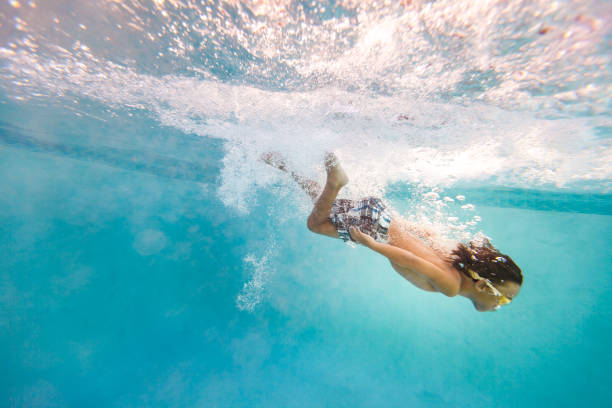 istock Kid having a good time in the pool 691576798