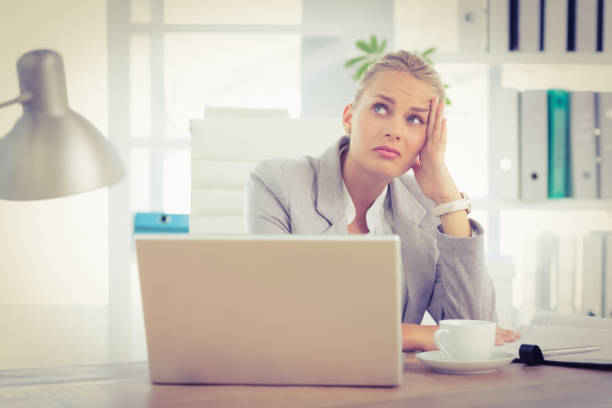 istock Businesswoman using laptop 691583366