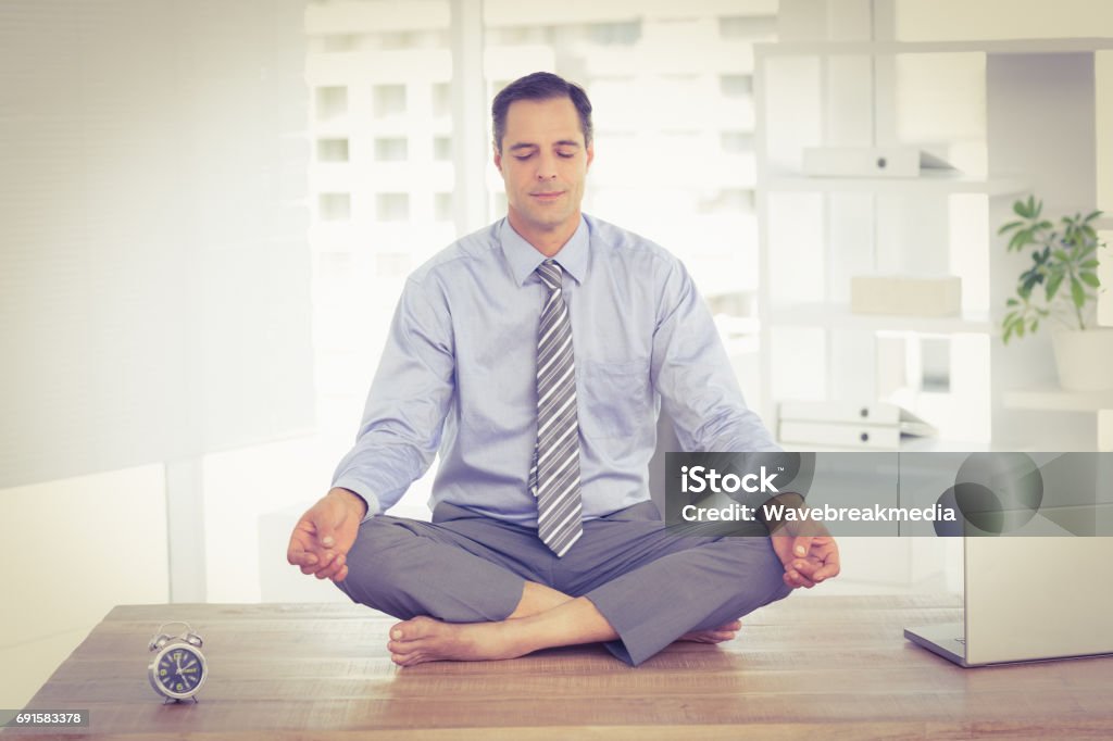 Relaxation of businessman Relaxation of businessman in the office 40-49 Years Stock Photo
