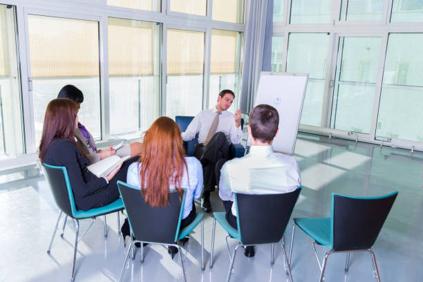 istock Business team brainstorming,talking about problems in company 691586780