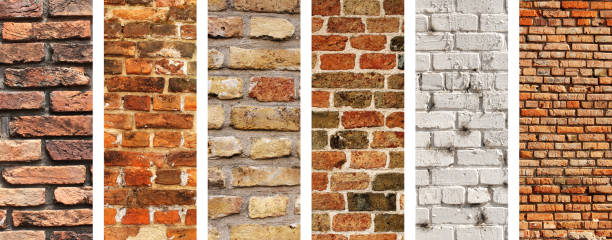 istock Set of vertical banners with textures of brick walls 691586824