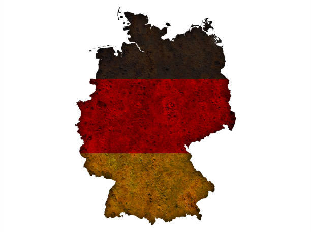 istock Textured map of Germany in nice colors 691589784