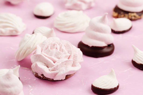 istock Pink homemade zephyr or marshmallow 691600124
