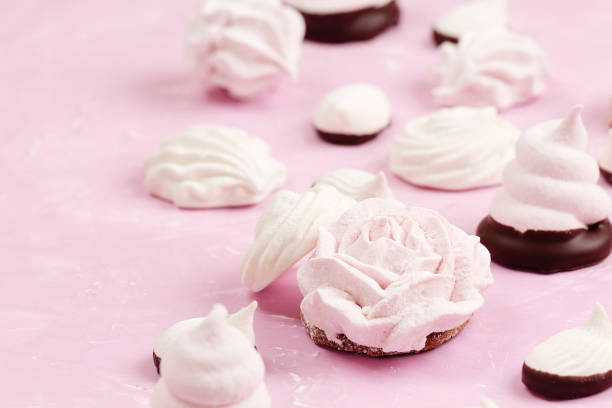 istock Pink homemade zephyr or marshmallow 691600202