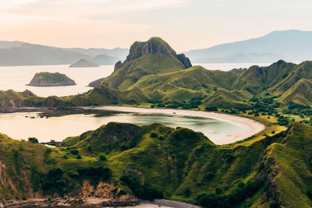 istock Landscape view from the top of Padar island. 691600538