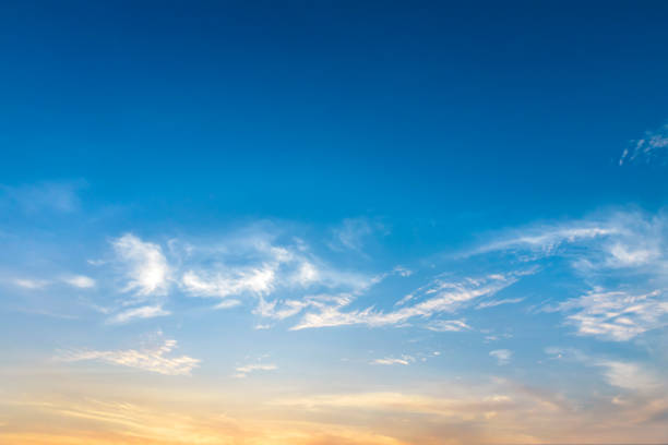 Beautiful cloud at sunset stock photo