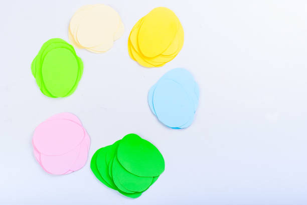 istock Set of paper eggs, crafts with children, 691626122