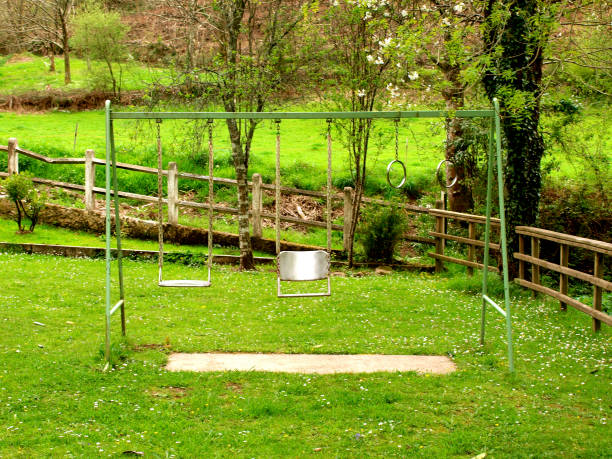 istock Swings and rings in the field 691626712