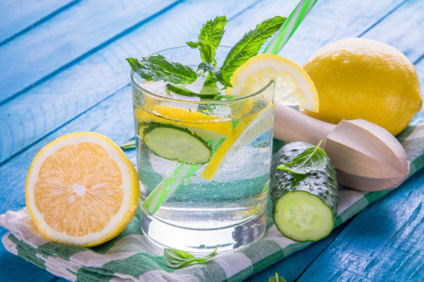 istock Refreshing lemonade of lemon, cucumber and mint 691629758