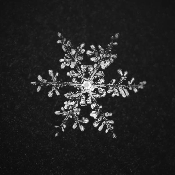 istock Extreme closeup of natural snowflake 691630528