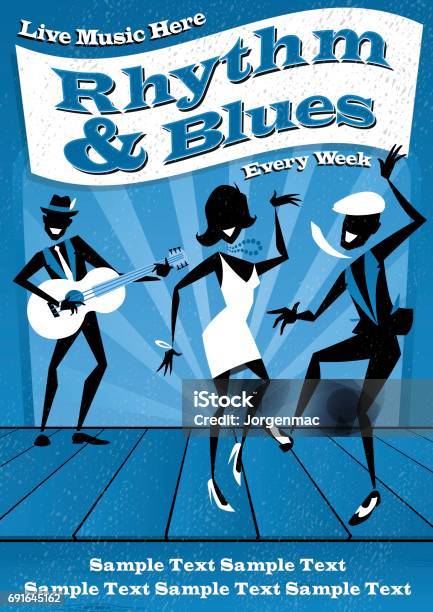 Rhythm And Blues Poster Stock Illustration - Download Image Now - R&B, Music, Performance Group