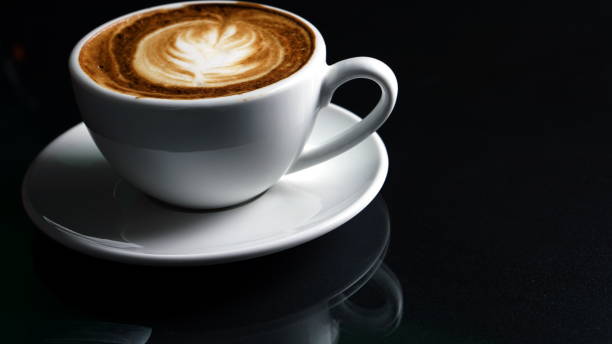 istock Latte art and cappuccino coffee with flowers made from milk 691652846