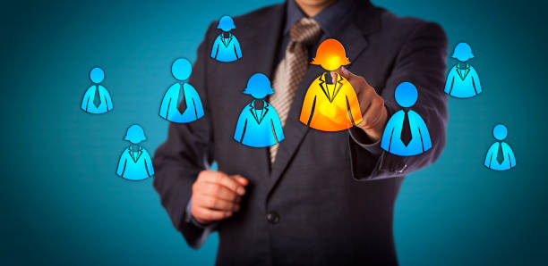 istock Recruiter Selecting Female Employee Icon 691656314