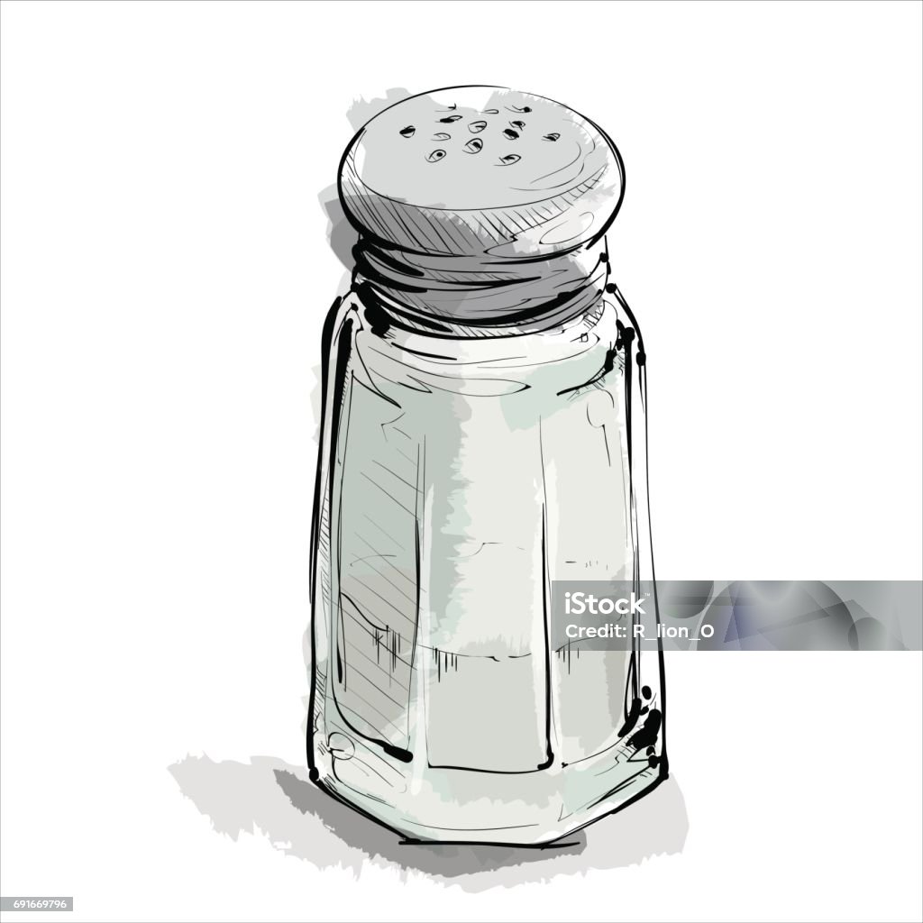 Hand Draw Of Salt Shaker Stock Illustration - Download Image Now