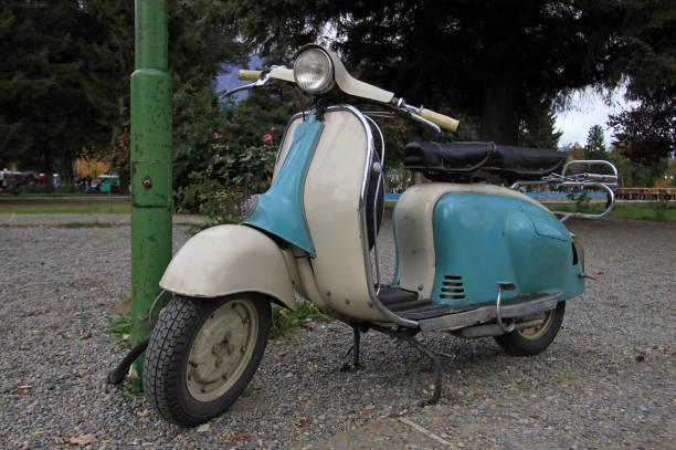 istock Blue Vintage scooter in Argentina 691683226
