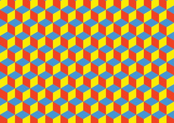 Colour Cubes vector art illustration