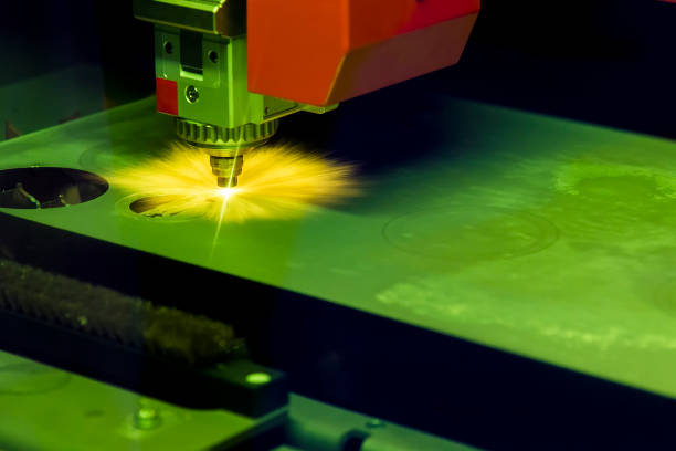 istock The fiber laser cutting machine 691713188