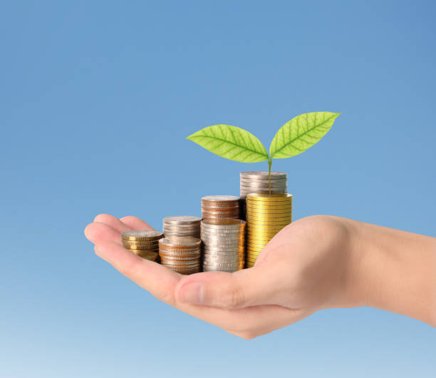 istock Hand human hand putting coin to money 691716566