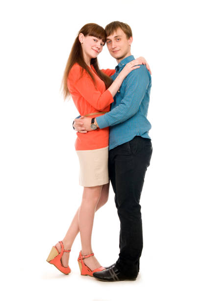 istock Casual young couple hugging each other 691722480