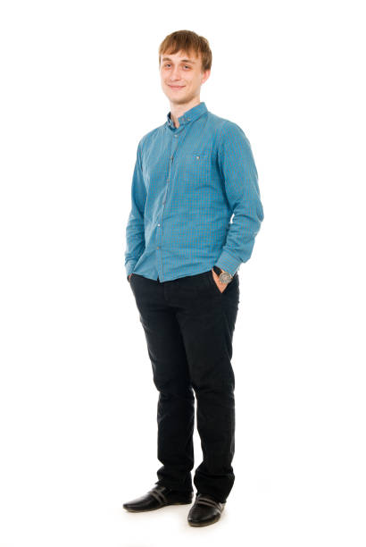 istock Happy smiling young man standing full length 691722486