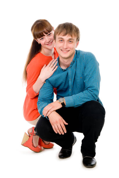 istock Funny guy in love with a girl 691722490