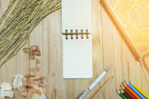 istock Education equipments on wooden table 691723246