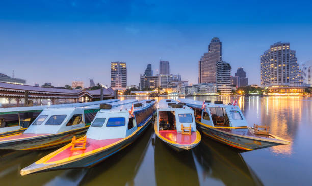 istock Long tail boat on Chaophraya River in Bangkok. 691723376