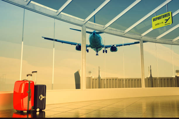 istock airport passenger corridor and colorful suitcases 691726044