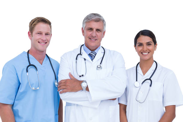 istock Doctors and nurse standing together 691729550