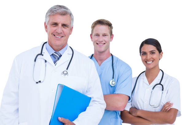 istock Doctors and nurse standing together 691729564