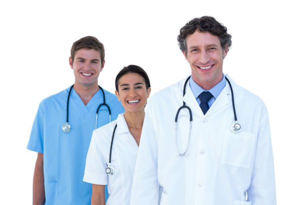 istock Doctors and nurse standing together 691729780