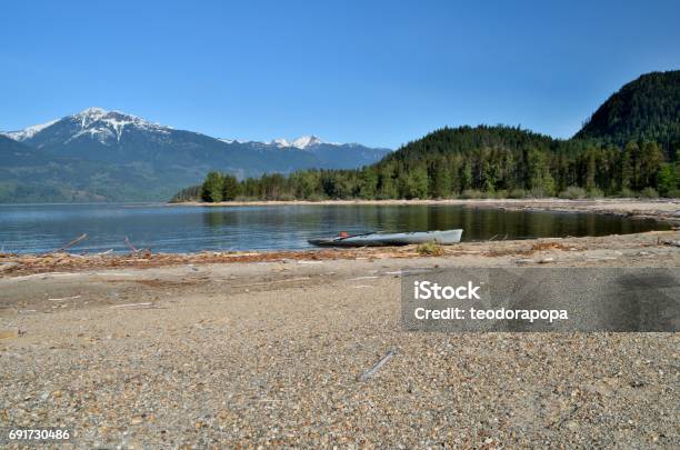 Kayak On A Harrison Lake Beach Stock Photo - Download Image Now - BC, Beach, Canada