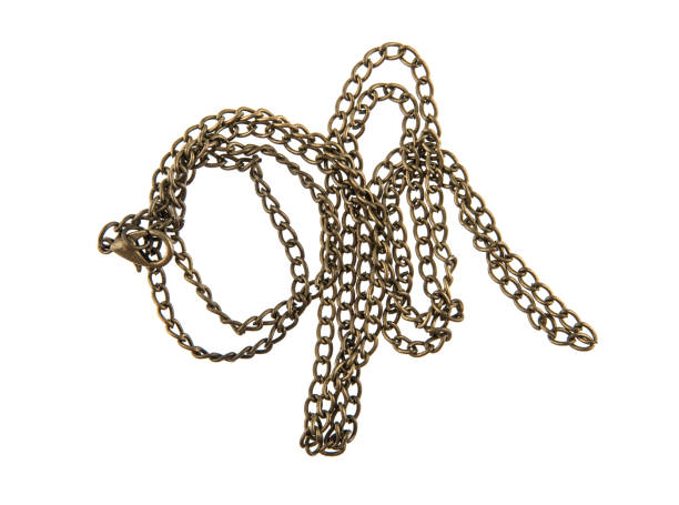 istock Pocket watch chain isolated on white background 691733986