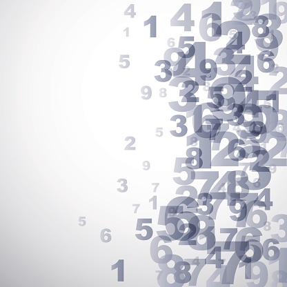 Vector Abstract numbers background