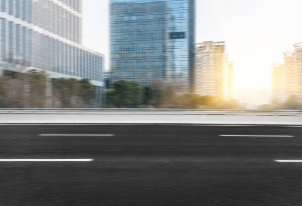 istock Empty downtown street intersection,shot in Shanghai 691741160