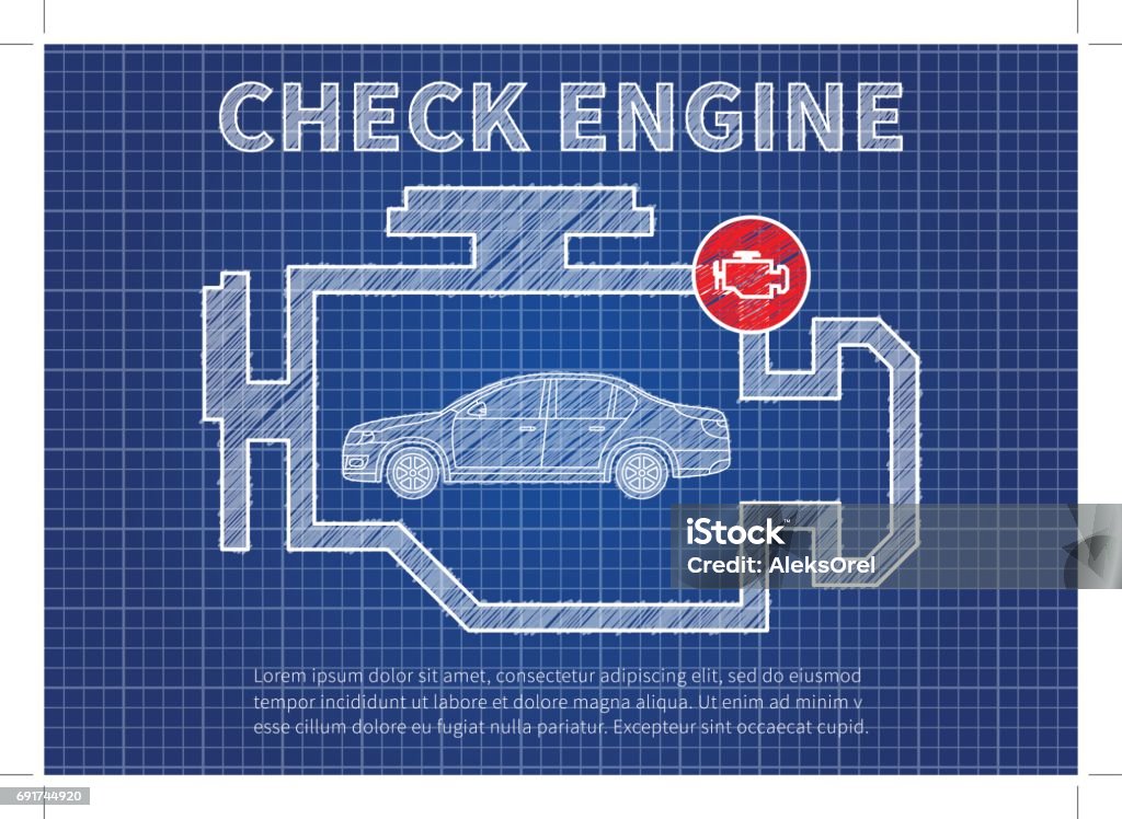 Check Engine Brain Picture Check Engine Car Diagnostics Vector Illustration Stock Illustration ...