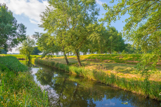 istock Canal through the countryside in spring 691745316