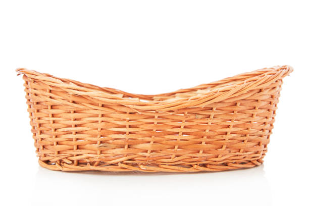 Handmade Empty Wooden Basket Stock Photo, Picture and Royalty Free Image.  Image 30889865.