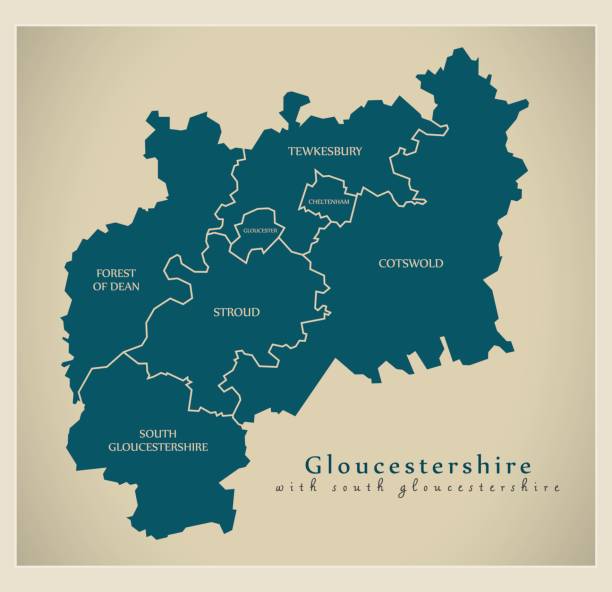 Modern Map County With South Labels Uk Modern Map County With South Labels Uk 