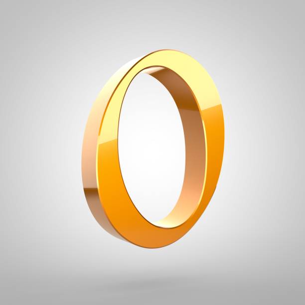 istock Gold number 0 isolated on white background 691762346