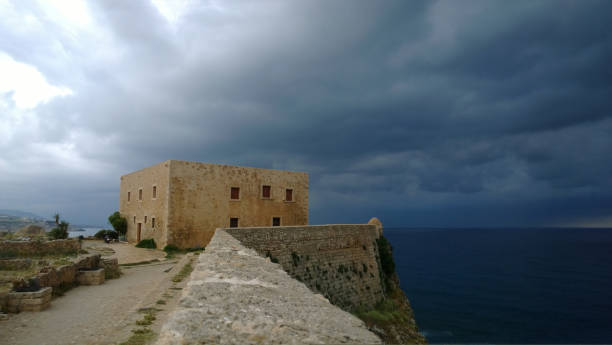 istock A protective fortress in Rethymno on the beach in rainy weather 691765470