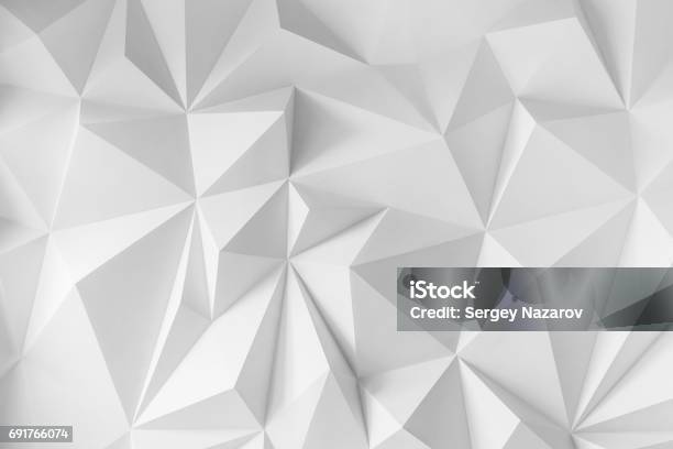 Abstract Background Of Polygons On White Background Stock Photo - Download Image Now