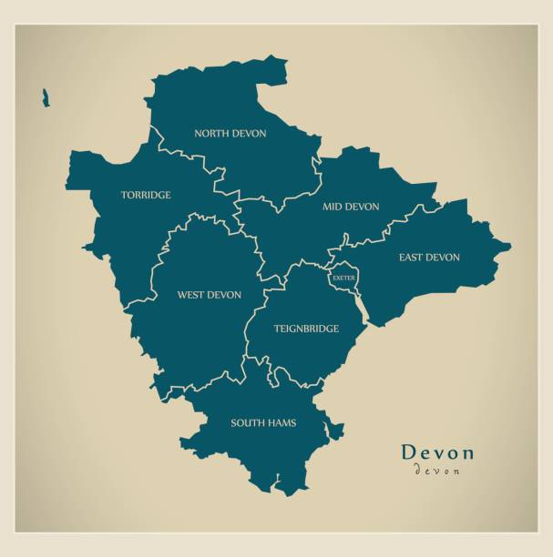 Devon Map 260+ Devon Map Stock Illustrations, Royalty-Free Vector Graphics & Clip ...