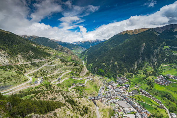 istock Drone view over village in Andorra 691775406