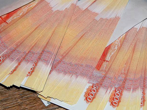 istock Russian money with a face value of 5000 rubles close-up 691776268