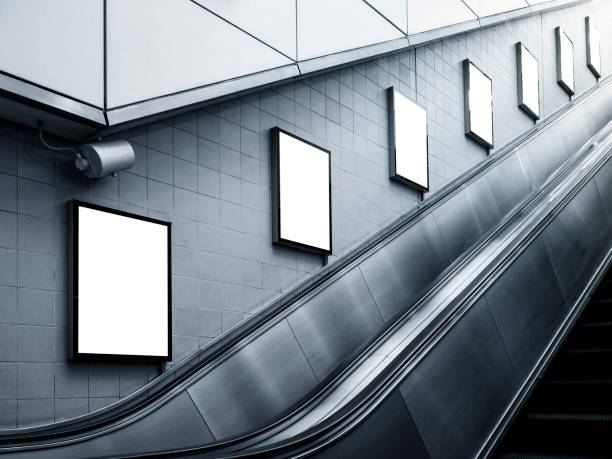 istock Mock up Billboard Poster ads Escalator side Subway station 691782792