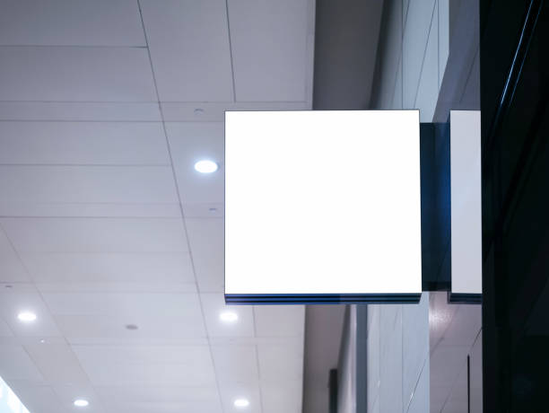 istock Mock up Sign shop  Black Frame Exterior building Display 691784900